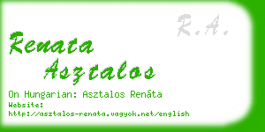 renata asztalos business card